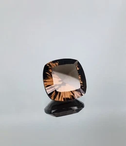 Smoky Quartz 9.30 Carat Tasmanian Cushion Concave Cut Untreated Gemstone - Picture 1 of 9