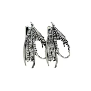 English Made Fishing Fly Pewter Cufflinks in a Cufflink Box X2TSBCF29 - Picture 1 of 1