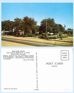 Elms Motor Lodge Motel North Platte Nebraska Retro Advertising Building Postcard - Bild 1 von 1