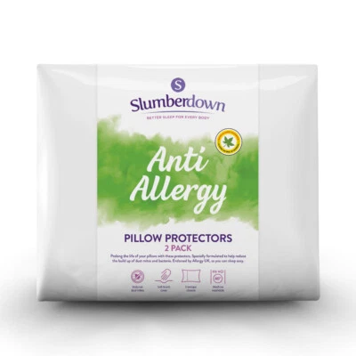 Pillow 2 Pack Protector Anti Allergy by Slumberdown