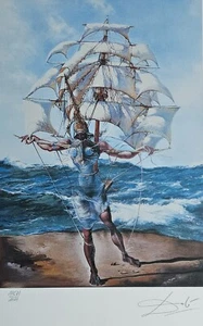 SALVADOR DALI Costume for Tristan Insane HAND NUMBERED PLATE SIGNED LITHOGRAPH - Picture 1 of 9