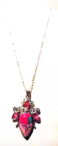 Large Jasper pendant on silver chain - Picture 1 of 9