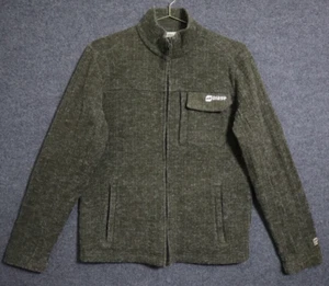 Orage Jacket Men Medium Green Acrylic Full Zip Mock Neck Fleece Lined Hiking - Picture 1 of 6