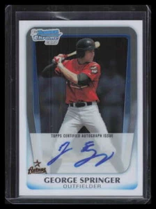 2011 Bowman Chrome Draft Prospect Autographs George Springer Rookie Auto 125770 - Picture 1 of 2
