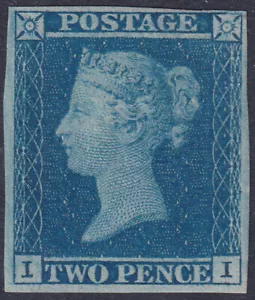 1841 ES11 SG14 2d BLAUE PLATTE 3 SEHR SCHÖN UNBENUTZT 4 GROSSE RÄNDER (II) KAT £5000 - Bild 1 von 2