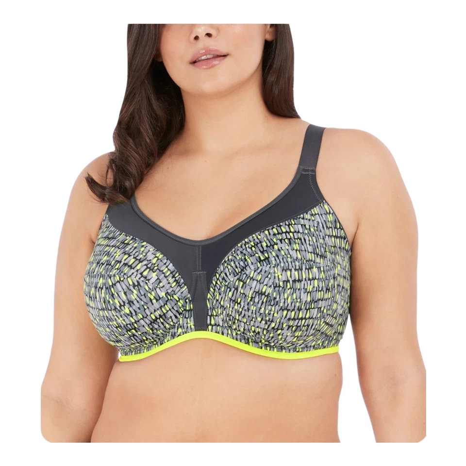 NUEVO SUJETADOR DEPORTIVO ELOMI ENERGISE Talla 40 J Gris Verde Copa Completa con Aros EL8042LIT Foto 1 de 4