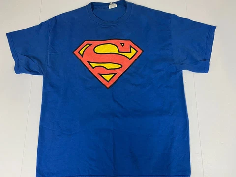 Orlando Magic Dwight Howard MEns T shirt L blue superman graphic Cover