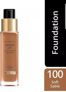 MAX FACTOR RADIANT LIFT FOUNDATION SPF 30 SOFT SABLE 100 BRAND NEW 30ml - Picture 1 of 3