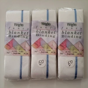 Menge 3 neue Wrights ausgefallene Decke Bindung 797 Delft 040 PC20 4 3/4 Meter - Bild 1 von 4