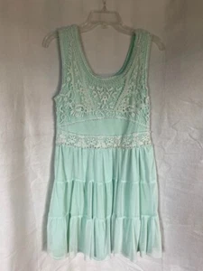 EUC Rue 21 Lacey Mint Green Sun Dress Size Large - Picture 1 of 7