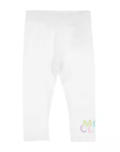 RRP €120 MONCLER Baby Leggings Size 18-24M / 86CM White Logo Elastic Waist - Foto 1 di 7