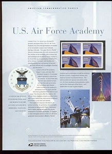 Panel de estampillas conmemorativas #3838 37c Academia de la Fuerza Aérea de los Estados Unidos USPS #706 - Imagen 1 de 1