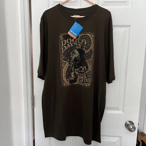 Camiseta Columbia Marrón Negra Labrador Talla Grande Alta LT Perro Días Caza NUEVA - Imagen 1 de 3