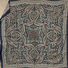 Tie Rack Scarf Womens Blue Paisley Large Square Fringe Green Maroon