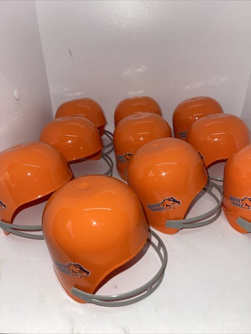 Boise State Broncos Football mini helmet lot 10 Candy Dishes Tailgate Party BSU Cover
