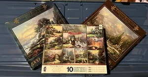 Thomas Kinkade puzzle lot “Painter Of Life” Collection - Picture 1 of 8