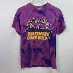 Baltimore Gone wild Purple Passion Ravens Football NFL Acid Wash T-shirt — Small - Picture 1 of 5