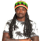 Wunderschöne Rastafari Häkelmütze mit Haaren Coole Rasta Strickmütze Dreadlocks