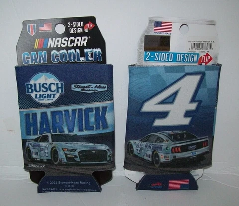 KEVIN HARVICK #4 BUSCH 2022 WINCRAFT 12OZ CAN COOLER NEW!!! Cover