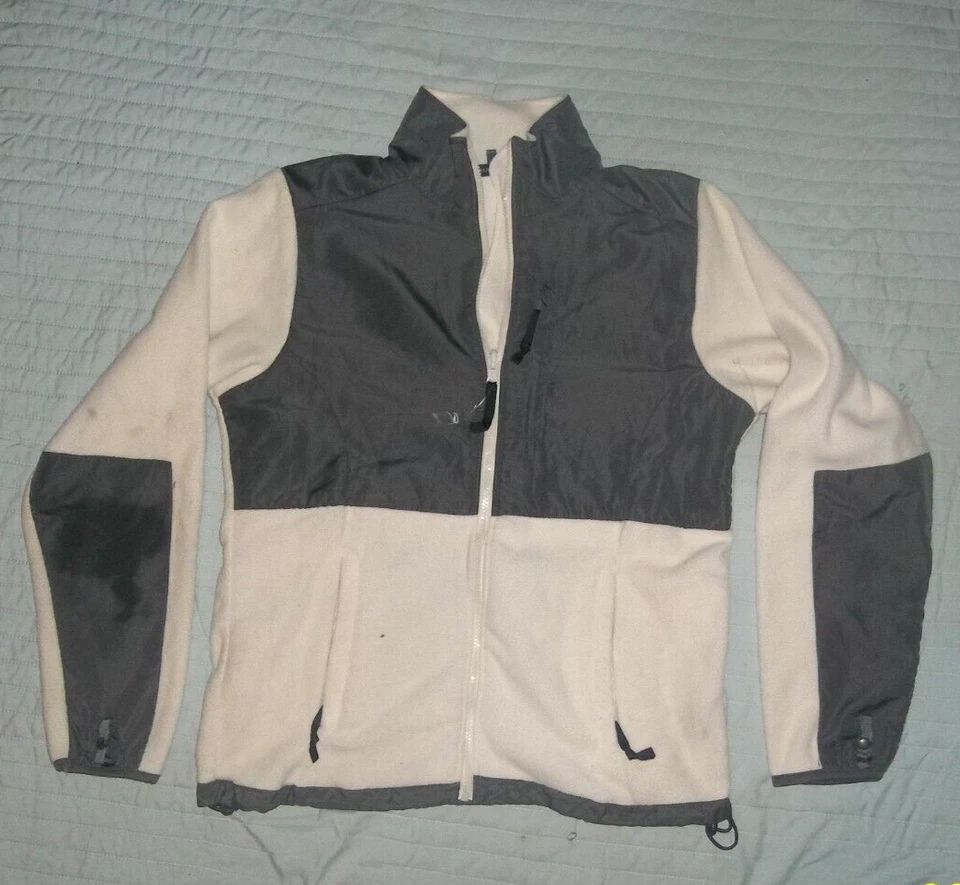 Chaqueta Zena Sport blanca y gris polar y nailon con cremallera grande Foto 1 de 1