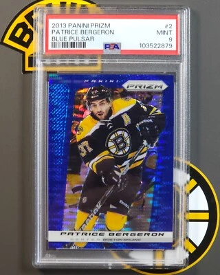 2013-14 Panini Blue Pulsar Prizm #2 Patrice Bergeron PSA 9 Pop 1, none higher - Image 1 of 2