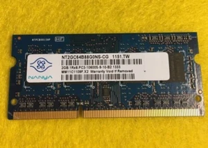 Nanya NT2GC64B88G0NS-CG 1151 TW 2GB 1Rx8 PC3-10600S-9-10-B2 1333 Memory - Picture 1 of 2