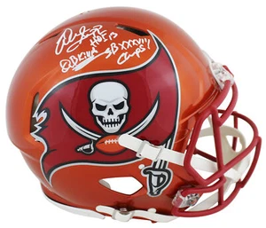 Buccaneers Warren Sapp 3x Insc Signed Flash Full Size Speed Proline Helmet BAS W - Picture 1 of 3