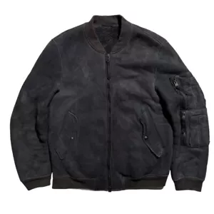 All Saints AllSaints Rogan Shearling Lethear Bomber Jacket Size M Nv10 - Bild 1 von 5