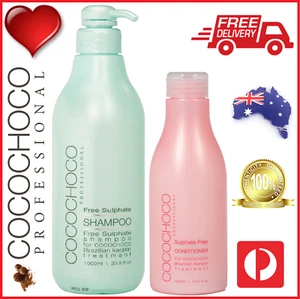 ❤❤ COCOCHOCO Pro Brazil SULPHATE FREE SHAMPOO 1000ml and CARE CONDITIONER 400ml - Picture 1 of 12