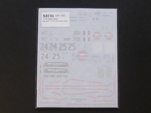 MFH Model Factory Hiro 1/24 McLaren F1 GTR Ver.B Spare Decal SDK-359 from Japan - Picture 1 of 3