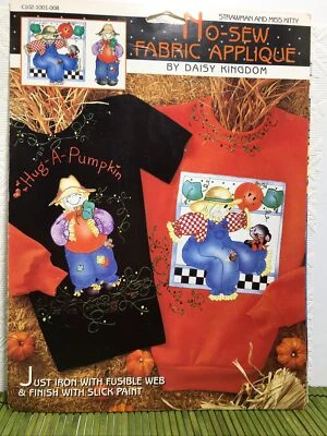 Vintage Daisy Kingdom No Sew Fabric Applique Strawman & Miss Kitty  - Image 1 of 4