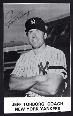 Jeff Torborg NY Yankees Hand Signed Autograph 5x8.25 Photo with JSA Sticker - Image 1 of 2