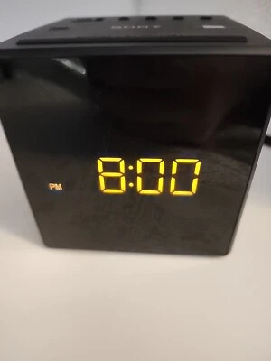 Genuine SONY ICF-C1T Desktop Alarm Clock AM FM Radio Black  - Image 1 of 4
