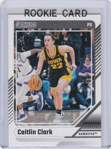 CAITLIN CLARK ROOKIE CARD Indiana Fever Iowa Basketball 2024 DONRUSS WNBA RC - Picture 1 of 2