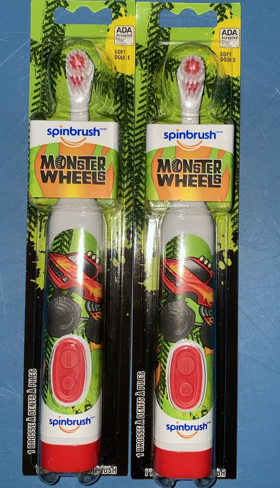 2x Cepillo Giratorio Monster Truck Niños Cepillo de Dientes Eléctrico Alimentado por Batería, Suave Foto 1 de 1