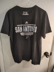 Neu San Antonio Spurs Herren Größe Large Adidas schwarz Shirt - Bild 1 von 4