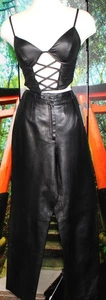 CASUAL CAREER 4Pc. LEATHER PANTS/ SKIRT SEPARATES BLACK 8/SMALL (NWT PANTS) - Picture 1 of 8