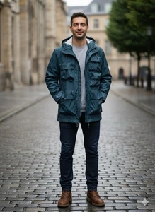 RARE Adidas Originals Technical Jacket Water Repellent Hooded Men M  Windbreaker - Picture 1 of 14