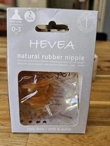 HEVEA Naturkautschuk Brustwarzen 4 Boxen Anti Koliken 0-3 m langsam fließende MILCH & WASSER - Bild 1 von 17