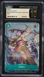 2024 One Piece Bandai Games Fest Okiku #OP01-035 CGC 10 PRISTINE - Picture 1 of 2