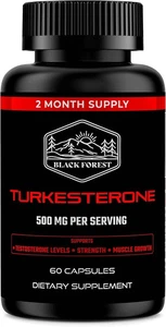 Black Forest Turkesterone Supplement 500mg for Strength & MuscleGrowth Pack of 1 - Picture 1 of 7