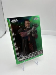 2023 Topps Star Wars Chrome Greef Karga Green Refractor /99 - Picture 1 of 2