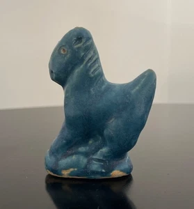 PEWABIC POTTERY DETROIT HORSE PONY BY VALLONI VINTAGE BLUE - Bild 1 von 3