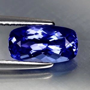 1.79 ct Mind-Boggling Cushion (10 x 5 mm) 100% Natural Purplish Blue Tanzanite - Picture 1 of 2