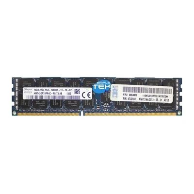 SK HYNIX DDR3 ECC 16GB RAM DDR3 HMT42GR7AFR4C-PB 2Rx4 PC3-12800R IBM - Imagen 1 de 4
