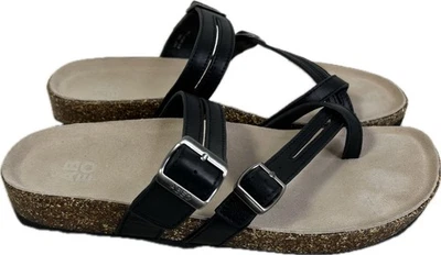 NEW Abeo LILY Slides Thong Toe Loop Sandals BLACK Size US 11 NEUTRAL Arch - Image 1 of 4