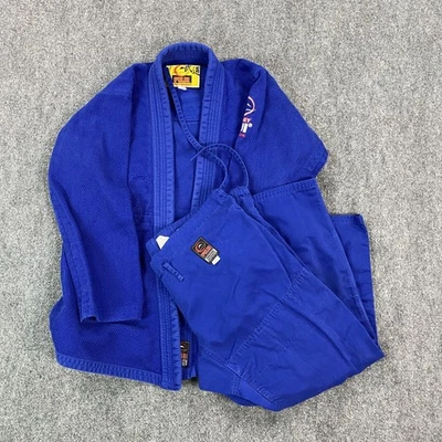 Fuji Victory BJJ Judo Gi Kimono Hombres A1 Azul 100% Algodón Uniforme Conjunto Entrenamiento Foto 1 de 4