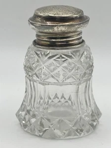 Early 1900 Inkwell with Silver Top made in Birmingham Manganese Glass - Picture 1 of 11