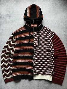 MARNI PATCHWORK WELL ZIP KAPUZEN CARDIGAN INTARSIEN STRICK MOHAIR HOODIE HERREN GR 54 - Bild 1 von 23