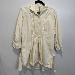 Magnolia Pearl Cordelia Nachthemd Kleid Kleid Tunika creme Kragen distressed - Bild 1 von 11